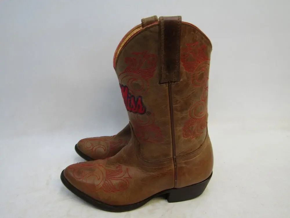 Someday Ole Miss Youth Size 2 D Brown Western Cowboy Boots